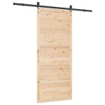 vidaXL Ușă glisantă Maro 100 x 208 cm Lemn masiv de pin vidaXL Ușă glisantă Maro 100 x 208 cm Lemn masiv de pin