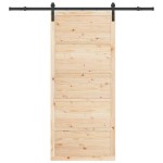 vidaXL Ușă glisantă Maro 90 x 208 cm Lemn masiv de pin vidaXL Ușă glisantă Maro 90 x 208 cm Lemn masiv de pin