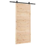 vidaXL Ușă glisantă Maro 80 x 208 cm Lemn masiv de pin vidaXL Ușă glisantă Maro 80 x 208 cm Lemn masiv de pin