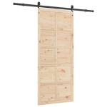 vidaXL Ușă glisantă Maro 80 x 208 cm Lemn de pin masiv