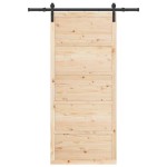 vidaXL Ușă glisantă Maro 80 x 208 cm Lemn masiv de pin vidaXL Ușă glisantă Maro 80 x 208 cm Lemn masiv de pin