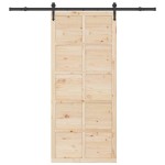vidaXL Ușă glisantă Maro 100 x 208 cm Lemn masiv de pin vidaXL Ușă glisantă Maro 100 x 208 cm Lemn masiv de pin