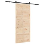 vidaXL Ușă glisantă Maro 100 x 208 cm Lemn masiv de pin vidaXL Ușă glisantă Maro 100 x 208 cm Lemn masiv de pin