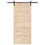 vidaXL Ușă glisantă Maro 80 x 208 cm Lemn masiv de pin