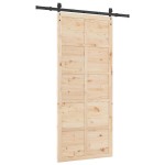 vidaXL Ușă glisantă Maro 80 x 208 cm Lemn masiv de pin