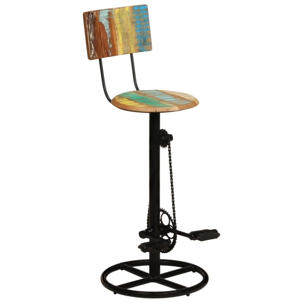 vidaXL Scaune de bar, 2 buc., lemn masiv reciclat