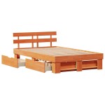 vidaXL Cadru de pat Maro ceruit 120 x 190 cm Lemn masiv de pin vidaXL Cadru de pat Maro ceruit 120 x 190 cm Lemn masiv de pin