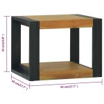 vidaXL Dulap de baie suspendat, 45x45x35 cm, lemn masiv de tec