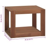 vidaXL Dulap de baie suspendat, 45x45x30 cm, lemn masiv de tec