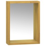 vidaXL Dulap cu oglindă, 30x10x40 cm, lemn masiv de tec vidaXL Dulap cu oglindă, 30x10x40 cm, lemn masiv de tec