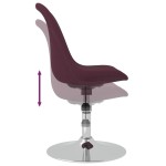 vidaXL Scaune de bucătărie pivotante, 4 buc., violet, textil vidaXL Scaune de bucătărie pivotante, 4 buc., violet, textil
