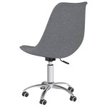vidaXL Scaune de bucătărie pivotante, 2 buc., gri deschis, textil
