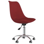 vidaXL Scaune de bucătărie pivotante, 2 buc., roșu vin, textil vidaXL Scaune de bucătărie pivotante, 2 buc., roșu vin, textil