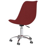 vidaXL Scaune de bucătărie pivotante, 2 buc., roșu vin, textil vidaXL Scaune de bucătărie pivotante, 2 buc., roșu vin, textil