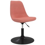 vidaXL Scaune de masă pivotante, 4 buc, roz, catifea