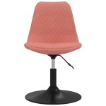 vidaXL Scaune de masă pivotante, 4 buc, roz, catifea