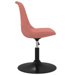 vidaXL Scaune de masă pivotante, 4 buc, roz, catifea