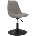 vidaXL Scaune de masă pivotante, 4 buc., gri deschis, catifea vidaXL Scaune de masă pivotante, 4 buc., gri deschis, catifea