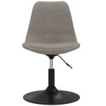 vidaXL Scaune de masă pivotante, 4 buc., gri deschis, catifea vidaXL Scaune de masă pivotante, 4 buc., gri deschis, catifea