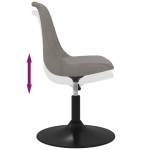 vidaXL Scaune de masă pivotante, 4 buc., gri deschis, catifea vidaXL Scaune de masă pivotante, 4 buc., gri deschis, catifea