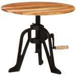 vidaXL Masă laterală, 60x(42-62) cm, lemn masiv de acacia și fontă vidaXL Masă laterală, 60x(42-62) cm, lemn masiv de acacia și fontă