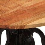 vidaXL Masă laterală, 60x(42-62) cm, lemn masiv de acacia și fontă vidaXL Masă laterală, 60x(42-62) cm, lemn masiv de acacia și fontă