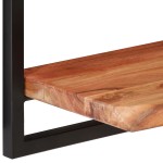 vidaXL Rafturi de perete 2 buc. 100x24x35 cm lemn masiv acacia/oțel vidaXL Rafturi de perete 2 buc. 100x24x35 cm lemn masiv acacia/oțel