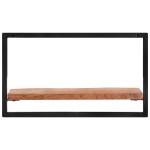 vidaXL Rafturi de perete 2 buc. 60x25x35 cm lemn masiv acacia/oțel vidaXL Rafturi de perete 2 buc. 60x25x35 cm lemn masiv acacia/oțel