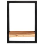 vidaXL Rafturi de perete 2 buc. 25x25x35 cm lemn masiv acacia/oțel vidaXL Rafturi de perete 2 buc. 25x25x35 cm lemn masiv acacia/oțel