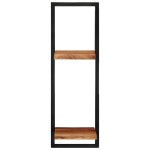 vidaXL Rafturi de perete 2 buc. 25x25x75 cm lemn masiv acacia/oțel vidaXL Rafturi de perete 2 buc. 25x25x75 cm lemn masiv acacia/oțel
