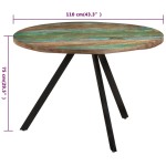 vidaXL Masă de bucătărie, 110x75 cm, lemn masiv reciclat vidaXL Masă de bucătărie, 110x75 cm, lemn masiv reciclat
