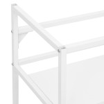 vidaXL Cadru chiuvetă de baie, alb, 40x38x83 cm, fier