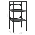 vidaXL Cadru chiuvetă de baie, negru, 40x38x83 cm, fier vidaXL Cadru chiuvetă de baie, negru, 40x38x83 cm, fier