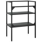 vidaXL Cadru chiuvetă de baie, negru, 59x38x83 cm, fier vidaXL Cadru chiuvetă de baie, negru, 59x38x83 cm, fier