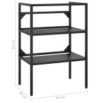 vidaXL Cadru chiuvetă de baie, negru, 59x38x83 cm, fier vidaXL Cadru chiuvetă de baie, negru, 59x38x83 cm, fier