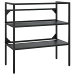 vidaXL Cadru chiuvetă de baie, negru, 79x38x83 cm, fier vidaXL Cadru chiuvetă de baie, negru, 79x38x83 cm, fier