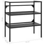 vidaXL Cadru chiuvetă de baie, negru, 79x38x83 cm, fier vidaXL Cadru chiuvetă de baie, negru, 79x38x83 cm, fier