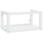 vidaXL Cadru chiuvetă de baie pentru perete, alb, 59x38x31 cm, fier vidaXL Cadru chiuvetă de baie pentru perete, alb, 59x38x31 cm, fier
