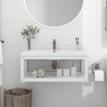 vidaXL Cadru chiuvetă de baie pentru perete, alb, 79x38x31 cm, fier vidaXL Cadru chiuvetă de baie pentru perete, alb, 79x38x31 cm, fier