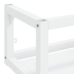 vidaXL Cadru chiuvetă de baie pentru perete, alb, 79x38x31 cm, fier vidaXL Cadru chiuvetă de baie pentru perete, alb, 79x38x31 cm, fier