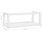 vidaXL Cadru chiuvetă de baie pentru perete, alb, 79x38x31 cm, fier vidaXL Cadru chiuvetă de baie pentru perete, alb, 79x38x31 cm, fier