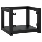 vidaXL Cadru chiuvetă de baie pentru perete, negru, 40x38x31 cm, fier vidaXL Cadru chiuvetă de baie pentru perete, negru, 40x38x31 cm, fier