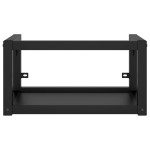 vidaXL Cadru chiuvetă de baie pentru perete, negru, 59x38x31 cm, fier