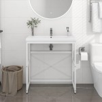 vidaXL Cadru chiuvetă de baie, alb, 79x38x83 cm, fier vidaXL Cadru chiuvetă de baie, alb, 79x38x83 cm, fier