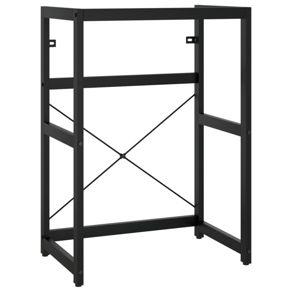 vidaXL Cadru chiuvetă de baie, negru, 59x38x83 cm, fier