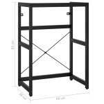 vidaXL Cadru chiuvetă de baie, negru, 59x38x83 cm, fier vidaXL Cadru chiuvetă de baie, negru, 59x38x83 cm, fier