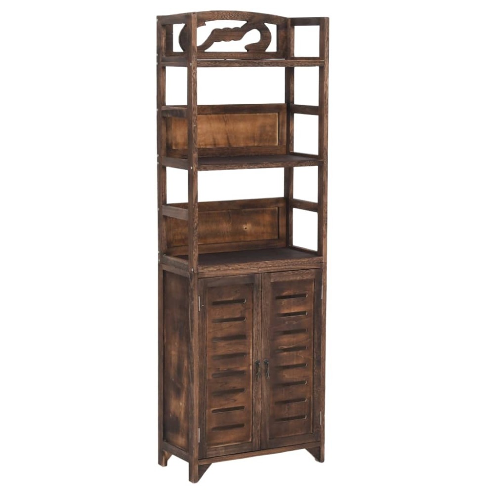 vidaXL Bibliotecă maro închis, 46x24x140 cm, lemn masiv de paulownia