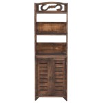 vidaXL Bibliotecă maro închis, 46x24x140 cm, lemn masiv de paulownia vidaXL Bibliotecă maro închis, 46x24x140 cm, lemn masiv de paulownia