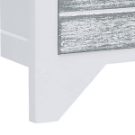 vidaXL Comodă TV,alb și gri, 108x30x40 cm, lemn masiv de paulownia