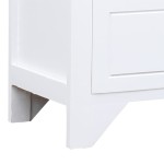 vidaXL Comodă TV,alb, 108x30x40 cm, lemn masiv de paulownia